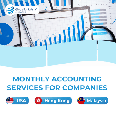 Monthly accounting services for companies in USA, Hong Kong, Malaysia and other countries