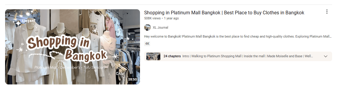 KOL mua sắm tại các địa điểm thời trang ở Bangkok
