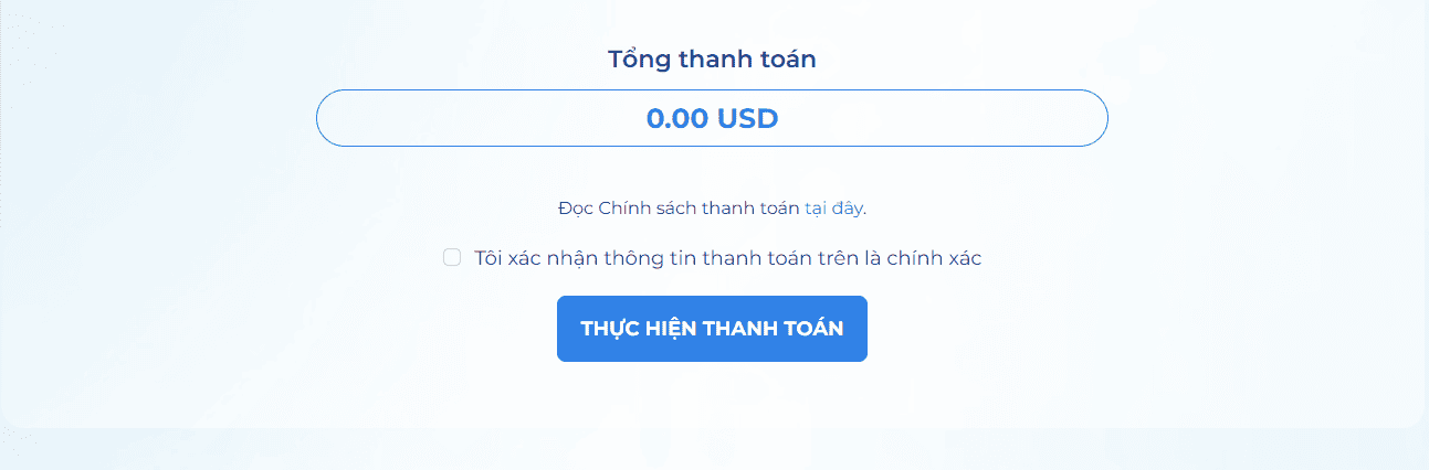 Nhập thông tin thanh toán