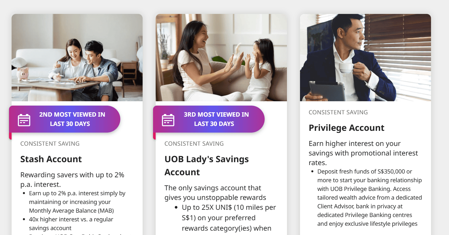 personal saving account of UOB