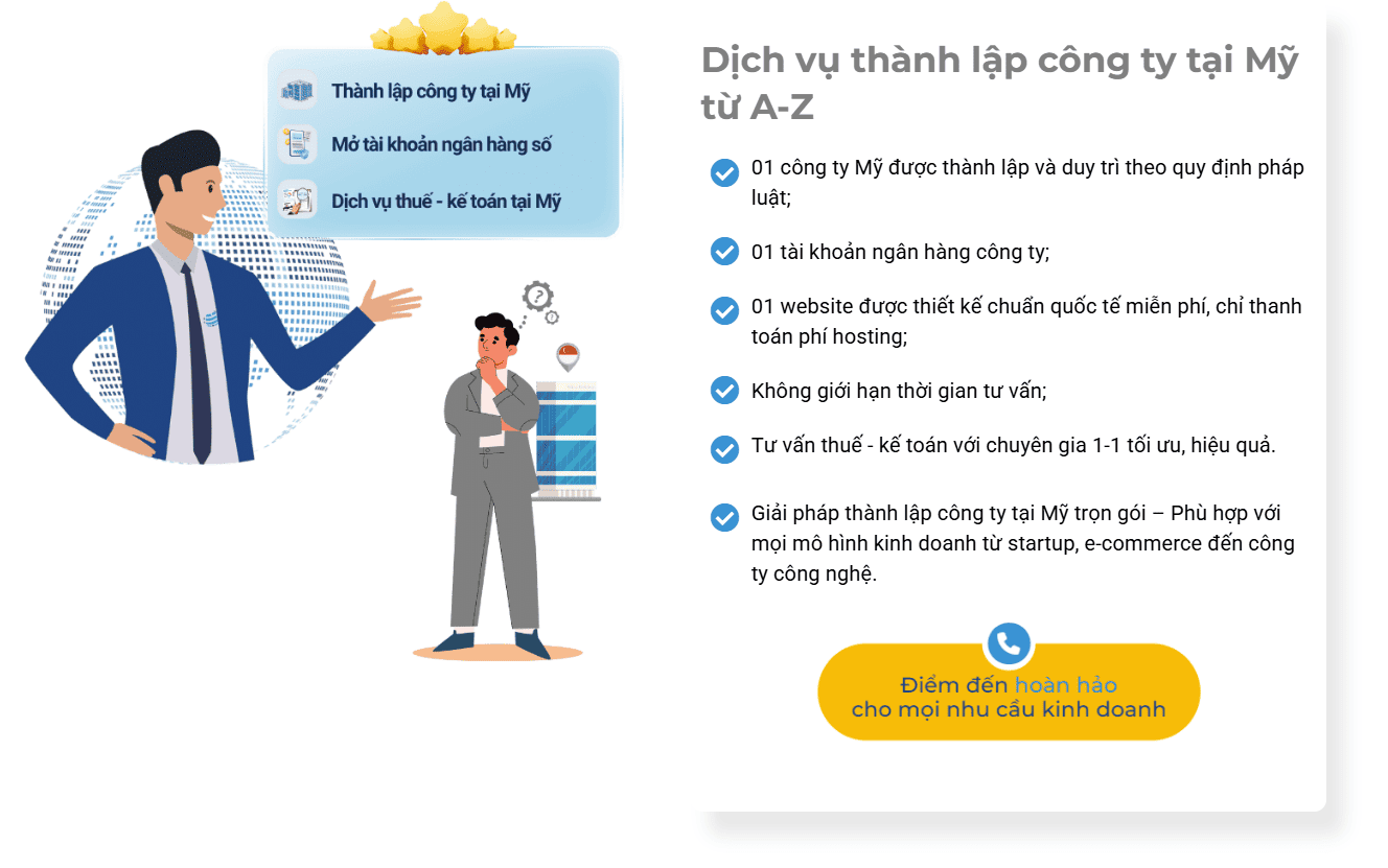 Dịch vụ thành lập công ty Mỹ