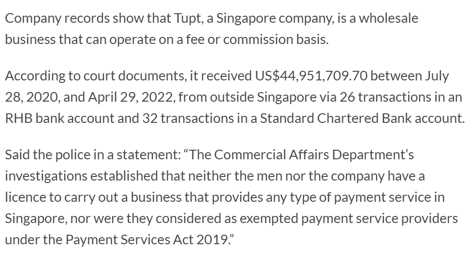 Công ty Singapore bị điều tra về hoạt động cung cấp dịch vụ thanh toán không có giấy phép