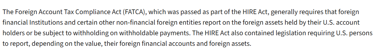 Yêu cầu khai FATCA